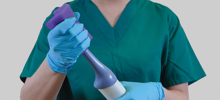 CS Medical's new enzymatic product specially designed for ultrasound probes: NUZyme™ sponges.