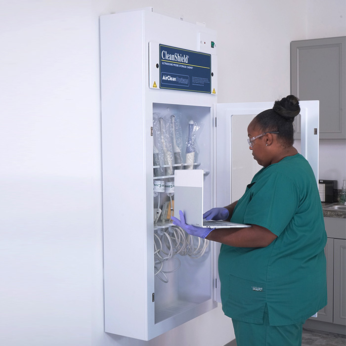 Ut Probe Storage CleanShield Ultrasound Probe Storage Cabinet - CS Medical