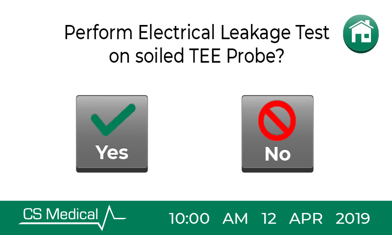 TEEClean electrical leakage test screen